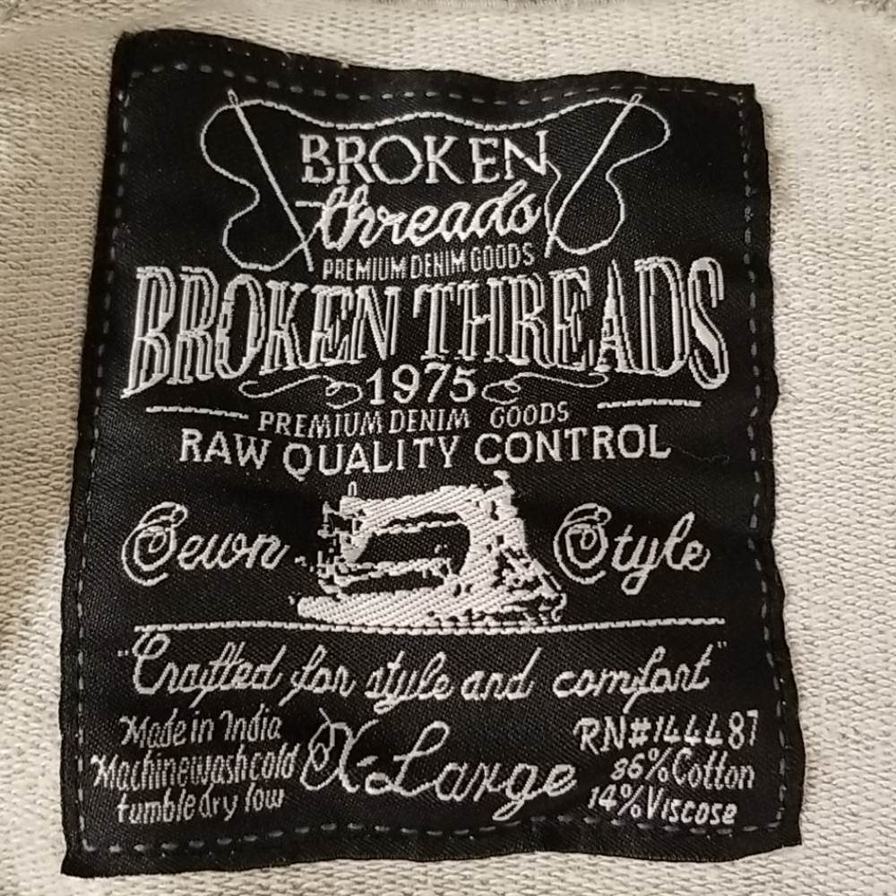 Broken Threads Sewn Style Hooded Sweater Gray Xl - image 5